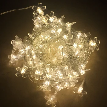 LED Lumini de Crăciun Floare Flori Șir LED Lumini de Basm Alb Cald Ghirlanda Casă de Vacanță Cameră Dormitor Decor de Nunta