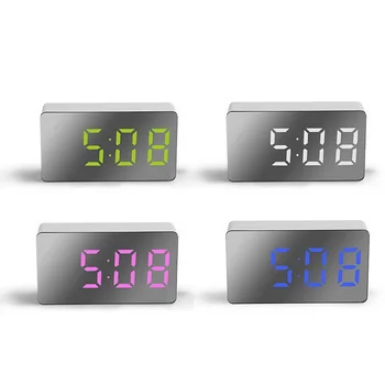 LED Multifunctional Oglinda Ceas Digital de Alarmă de Amânare a Afișa Timp de Noapte LCD cu Lumină de Masă Desktop USB 5v/Nu Bateriei Acasă Decor1pc