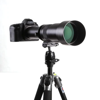 Lightdow 650-1300mm Lentilă aparat de Fotografiat F8.0-16 Ultra-Teleobiectiv cu Zoom cu T-Mount pentru Camera DSLR