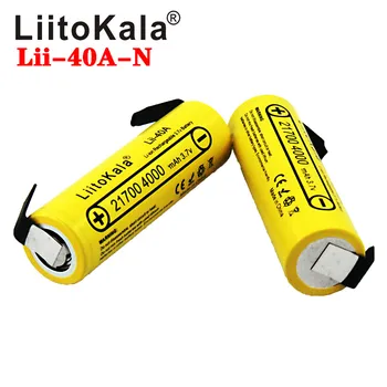 LiitoKala Lii-40A 21700 4000mAh Li-Ni Baterie 3.7 V 40A pentru descărcare de gestiune de Mare Mod / Kit 3.7 V 15A putere +DIY Con