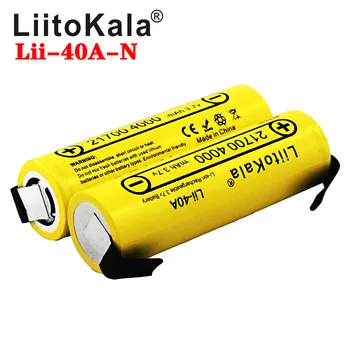 LiitoKala Lii-40A 21700 4000mAh Li-Ni Baterie 3.7 V 40A pentru descărcare de gestiune de Mare Mod / Kit 3.7 V 15A putere +DIY Con