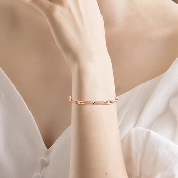 Link-ul Lanț & Pietre Bratara Rose Gold Culoare Moda Bijuterii Bratari Pentru Femei DIY 2020 Iarna Prieten Cadou