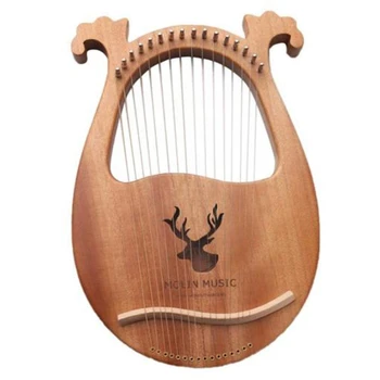 Lira Harpă,16 Siruri de caractere Harpa Portabilă Mică Harpă cu Durabil din Oțel Siruri de caractere Lemn Șir de Instrumente Muzicale