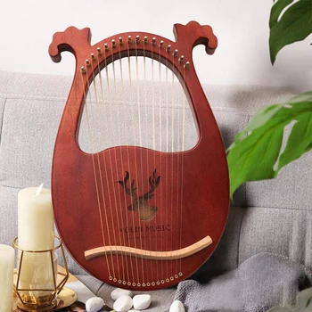 Lira Harpă,16 Siruri de caractere Harpa Portabilă Mică Harpă cu Durabil din Oțel Siruri de caractere Lemn Șir de Instrumente Muzicale