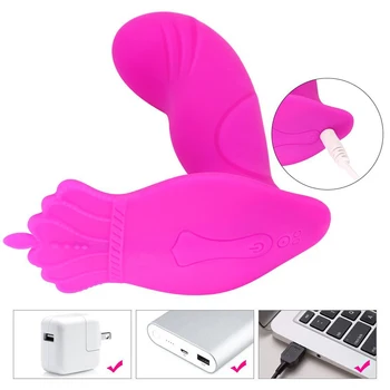 Loaey fără Fir Control de la Distanță Dildo Vibrator din Silicon USB Acuzat Invizibil Vibratoare Chilotei Jucărie Sexuală Pentru Femei Dual Motor