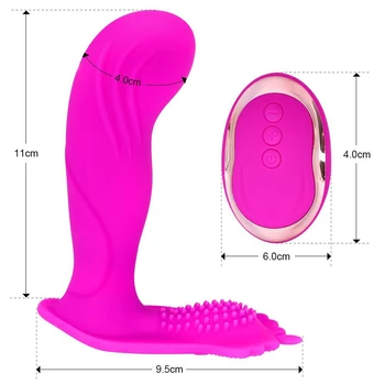 Loaey fără Fir Control de la Distanță Dildo Vibrator din Silicon USB Acuzat Invizibil Vibratoare Chilotei Jucărie Sexuală Pentru Femei Dual Motor