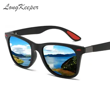 LongKeeper Clasic Pătrat Polarizat ochelari de Soare Barbati Femei de Brand Designer de Epocă de Conducere Ochelari de cal Nit Oglindă Ochelari de Soare UV400