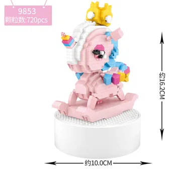 LOZ Diamond mini Blocuri Curcubeu Unicorn Înger Figura de Desene animate pline de culoare de Animale de Învățământ Cărămizi Jucarii pentru Copii DIY 9853 9855