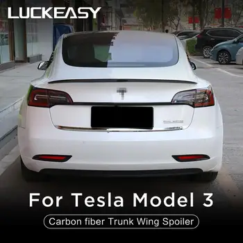 LUCKEASY de Înaltă performanță versiunea fibra de carbon portbagaj aripa spoiler pentru Tesla Model 3 2017-2020 Rășină spoiler portbagaj aripa
