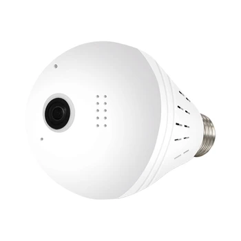 Lumina LED-uri 960P Camera Wifi Smart 360 degreePanoramic Acasă WiFi Securitate CCTV Doua Modalitate o Fisheye Bec Camera