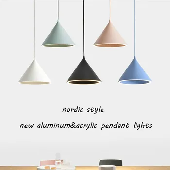 Lumini Pandantiv Creative Nordic Pandantiv Cu Led-Uri Lampa De Minimalism Aluminiu Aciclice Hanglamp Pentru Camera De Zi Dormitor Suspendarea Corpurilor De Iluminat