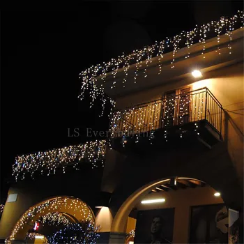 Luminile de crăciun de Decorare în aer liber 3,5 m Ofili de 0,4-0,6 m Led-uri Cortina Sloi de gheață Șir de Lumini de Anul Nou Nunta Petrecere Ghirlanda de Lumina