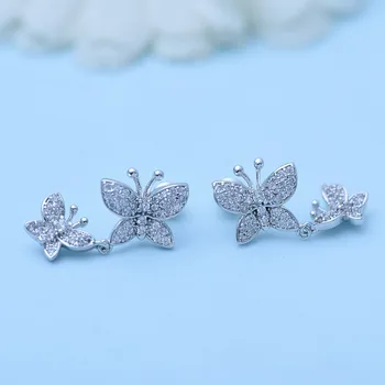 LUOTEEMI Nou Coreea Style de Înaltă Calitate 2 Fluture în Formă de Declarație de Animale Drăguț Cercei Pentru Femei Petrecerea de Nunta Brinco Bijoux