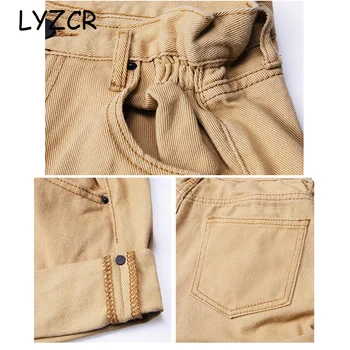 LYZCR Înaltă Talie pantaloni Scurți din Denim Femei Vrac Largi Picior pantaloni Scurți pentru Femei Blugi Feminina Denim Blugi Albi Scurte Pentru Femei de Vară 2020