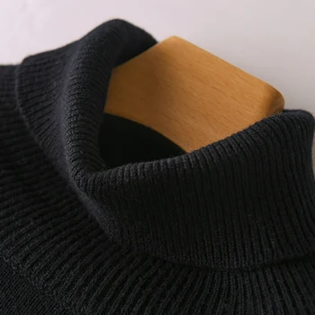 Lână pură 2019 noi guler înalt pulover gros pulover cald scurtă de culoare de potrivire cu maneci lungi vrac pulover casual femei