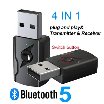 M135 4-în-1 Adaptor Bluetooth 5.0 USB Wireless Bluetooth Transmițător Receptor pentru Windows 10/8/7