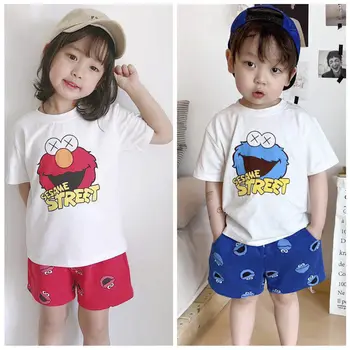 MaeLifu Noi Ins Vară pentru Copii, Bărbați și Femei Costum Drăguț cu Mânecă Scurtă pentru Copii pantaloni Scurți Frumos T-shirt Haine pentru Copii