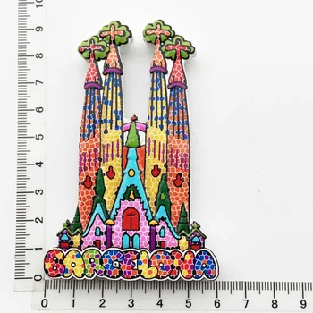 Magnet De Frigider Suveniruri Turistice Barcelona Spania Mozaic De Culoare Reper Magnetic Frigider Autocolant De Călătorie Oraș Decor Pitoresc Cadou