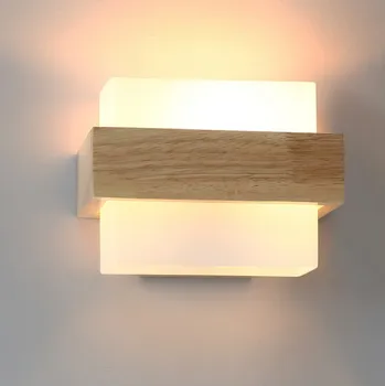 Mansarda Lemn Decor Perete de Sticlă Tranșee Lumini cu LED-uri Moderne Perete Corpuri de iluminat Pentru Perete Dormitor Lampa de Iluminat Acasă Lamparas corp de Iluminat