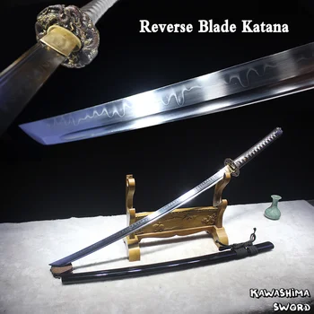 Manual Tradițional Inversă Sabie Katana Japoneză Real Steel T10 Lama Lemn Lama Full Tang Claritate-2019 New Sosire