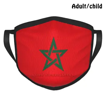 Maroc Flag Anti Praf Reutilizabil Diy Masca De Fata Maroc Pavilion Maroc Flag Față De Țară Steaguri Maroc