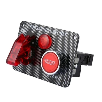 Masina de curse de Comutare a Comutatorului de Aprindere Panou Pornire Motor Buton cu LED Rosu