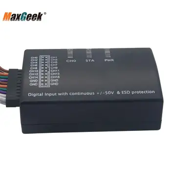 Maxgeek Mini Analizor Logic 100MHz Max Rata de Eșantionare 16CH Suport USB 1.2.10 Software