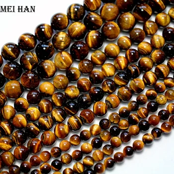 Meihan transport Gratuit 12mm (2 fire/set) maro naturala ochi de tigru soomth piatră rotundă margele pentru a face bijuterii de design