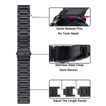 Metal 22mm trupa ceas curea Pentru ceas Huawei GT 2 46mm smartwatch Înlocuire brățară Pentru ceas Huawei GT 42mm 46mm