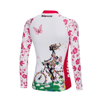 Mieyco Femei Ciclism Jersey cu Maneca Lunga 2019 Bicicleta Tricou Reflectorizant maillot ciclismo Respirabil Jos Tricoul cu Bicicleta MTB Jersey