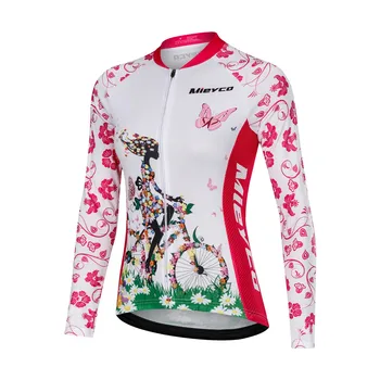 Mieyco Femei Ciclism Jersey cu Maneca Lunga 2019 Bicicleta Tricou Reflectorizant maillot ciclismo Respirabil Jos Tricoul cu Bicicleta MTB Jersey