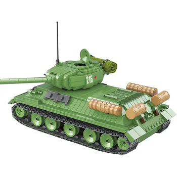 Militare WW2 Uniunii Sovietice T-34 Tancuri Grele Blocuri Model Technic Set Poliție Armată Soldat DIY Război Mondial Jucării pentru Baiat Cadou