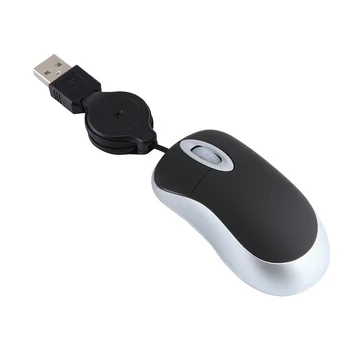 Mini Mouse de Calculator Usb Retractabil Cablu Optic Ergonomic Mause 1600 DPI Portabile Mici 3d cu Fir PC Gamer Soareci Pentru Laptop