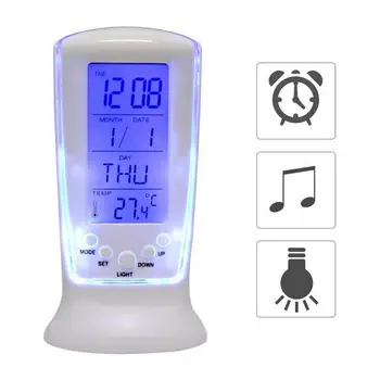 Mini Multifuncționale LED Calendar Perpetuu Alarma Ceas cu Afișaj de Temperatură Leneș Ceas Electronic de Birou Acasă Decora
