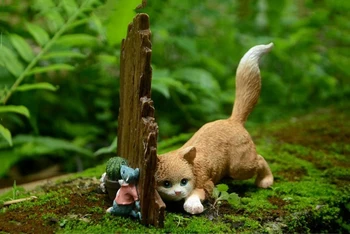 Mini Pisica Soareci Rășină Figurine Decor Acasă Animal Mouse Rat Ornamente Miniaturale Fairy Garden Decor Cadouri Decoracion Hogar Moderno