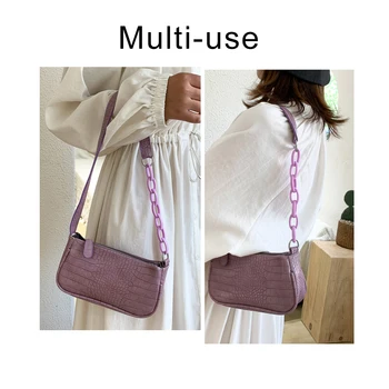 Mini Pătrat Mic sac de Moda de Vara Noi de Calitate din Piele PU Geantă de mână pentru Femei model Crocodil Lanț de Umăr Saci de Messenger