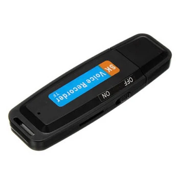 Mini Reîncărcabilă U Disc de Plastic Reportofon Profesional Portabil Suport TF Card Audio Pen Flash Drive Digital USB WAV