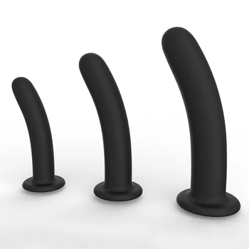 Mini Silicon Buna Vibrator Anal Plug Silicon Negru Masaj cu ventuza Impermeabil Masturbari Masturbare Adult Jucarii Sexuale
