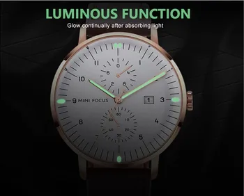 MINIFOCUS Mens Ceasuri de Top de Brand de Lux, Curea din Piele Cuarț Ceas pentru Bărbați 2019 Data Analog Moda Încheietura Ceas Pentru Bărbați Ceas Casual