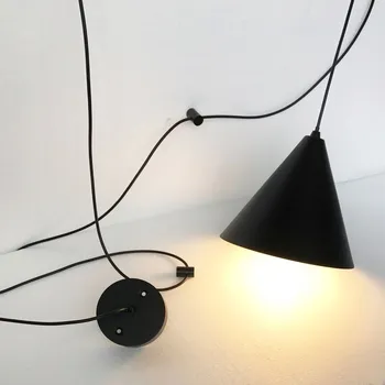 Minimalismul Nordic Creatoare De Moda E14 Acasă Living Dormitor Linie Agățat De Perete Lampă De Înaltă Calitate Din Aluminiu Arta Pandantiv Lumini
