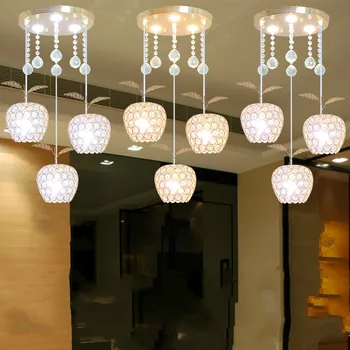 Minimalist Modern, trei LED-uri Cristal restaurant, sala de mese lampa de creație unică balcon raionul bar candelabru