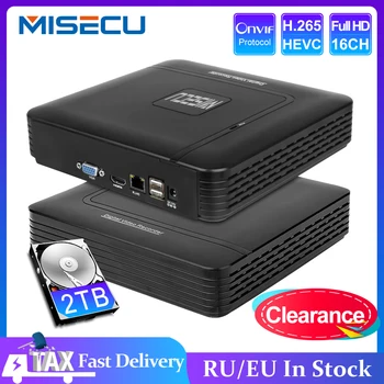 MISECU H. 265 Mini NVR-ul Full HD real P2P 16CH/8CH 5MP 16CH 1080P Video Recorder Mișcare Detecta ONVIF Pentru Camera IP de Securitate de Sistem