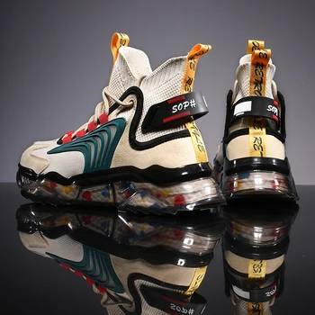 Moda Clasic Barbati Adidasi de Primăvară Respirabil Pantofi sport pentru Barbati Graffiti Pantofi Sport înalți, Plasă de Mers pe jos Pantofi de Jogging 46