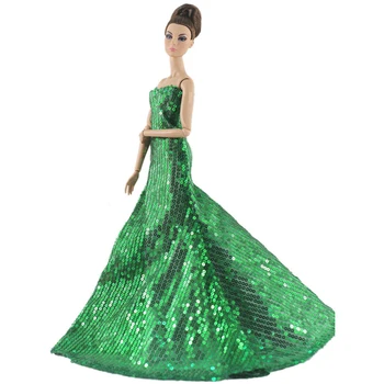 Moda De Mare Sequin Rochie De Petrecere Pentru Papusa Barbie Haine De Printesa Rochie De 1/6 Păpuși, Accesorii Pentru Papusa Barbie Costume De Jucărie Pentru Copii