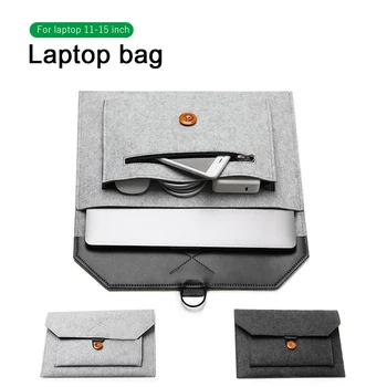 Moda Lână Simțit Laptop Maneca Geanta Notebook Geantă de mână de Caz Pentru Macbook Air Pro Retina 11 12 13 15 Acer Asus HP Laptop Sac de Linie