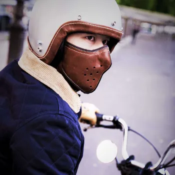 Moda masca mascarillas reutilizabile masca de fata respirabil Punk din Piele Masca Motocicleta Motociclist Jumătate Masca de Fata Anti-Praf Sport Masca