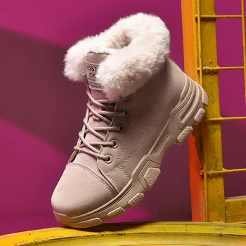 Moda Pentru Femei Pantofi Casual De Iarna Adăuga Bumbac Rece De Protecție A Incalzi Femei Adidași Pantofi În Aer Liber De Înaltă Top Femei Pantofi De Bumbac
