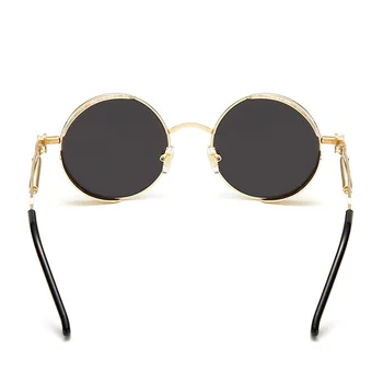 Moda Steampunk ochelari de Soare Brand Design Bărbați Femei Rotund ochelari de soare Vintage Punk ochelari de Soare UV400 Shades Ochelari de Oculos de sol