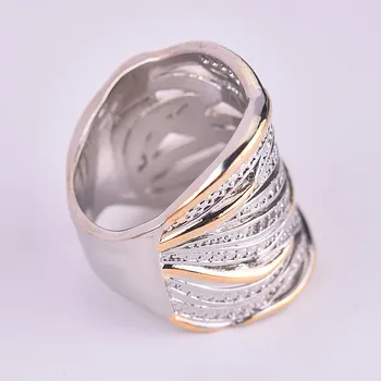 Moda stratificat cruce plin de zirconiu diamante inele pentru femei din aur alb culoare bijuterii bijoux bague partid accesorii cadouri noi
