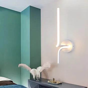 Modern 10W lampada LED Aluminiu lămpi de perete Nordic minimalist noptiera dormitor living sufragerie Decor lumini de perete